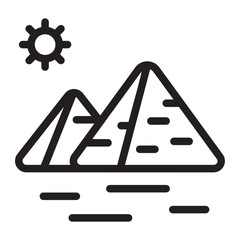 pyramid line icon