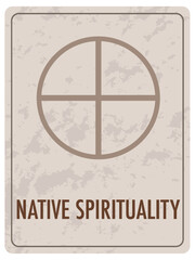 Native Spirituality Icon on A Card