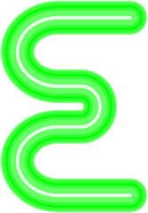 Obraz premium Neon Alphabet Letter E
