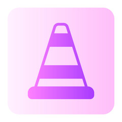 traffic cone gradient icon