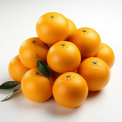 oranges on a white background