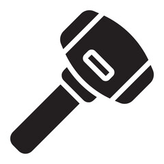 mallet glyph icon