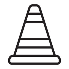 traffic cone line icon