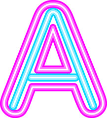 Neon Sign Alphabet A