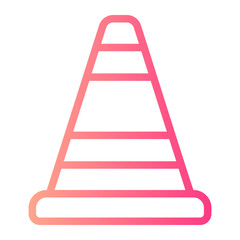 traffic cone gradient icon