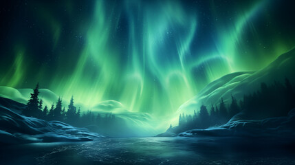graceful and beautiful lines of the auroras as they move across the sky