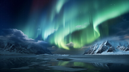 the beautiful glow of the polar auroras