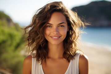 a realistic portrait of 26 years old spanish women