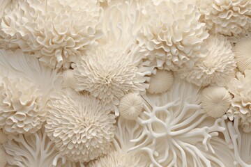White corals background
