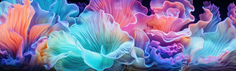 Colorful corals banner