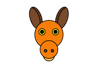 vector colorful donkey drawing design