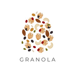 illustration logo levitation Healthy Granola