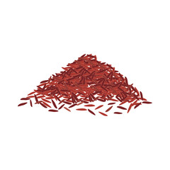logo illustration of a pile red rice or red yeast rice