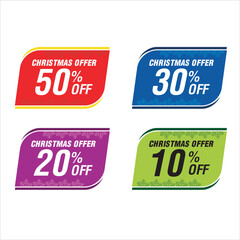 Christmas Offer, Price tag, Christmas icon, discount tag, Advertisement, Template, Creative Concept, Graphic Design Element, shape