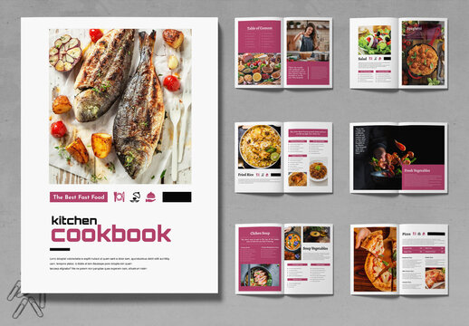 Red Recipes Book Template