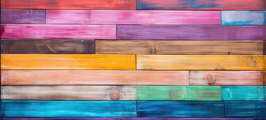 Old rustic abstract painted wooden wall table floor texture - wood background panorama banner long, LGBTQ+