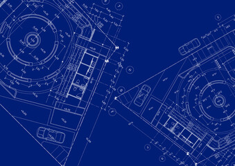 Floor plan designed building on the drawing.