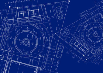 Floor plan designed building on the drawing.