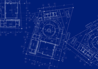 Floor plan designed building on the drawing.