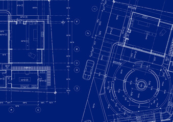 Floor plan designed building on the drawing.