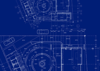 Floor plan designed building on the drawing.