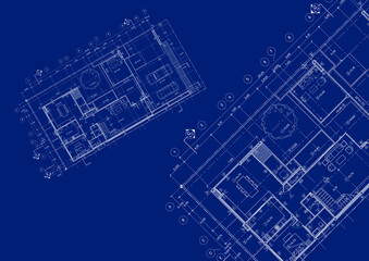 Floor plan designed building on the drawing.
