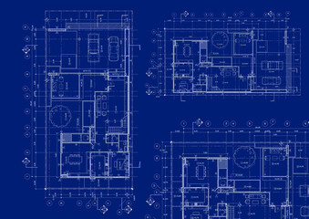 Floor plan designed building on the drawing.
