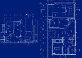 Floor plan designed building on the drawing.
