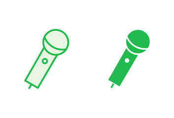 Microphone icon set. karaoke icon vector