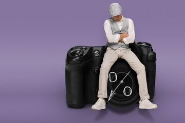 , Gripping portrayal of a crestfallen photographer experiencing a downward spiral in earnings caused by a costly investment error.