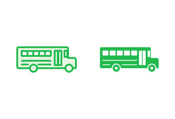 Bus icon set. bus vector icon