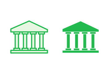 Bank icon set. bank vector icon, museum, university