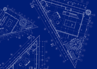 Floor plan designed building on the drawing.
