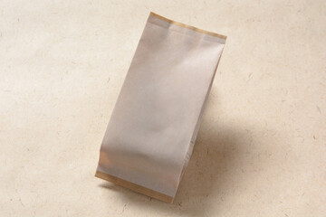 ラベルのない無地・無柄、ガゼット袋／紅茶・コーヒーなど／モックアップ