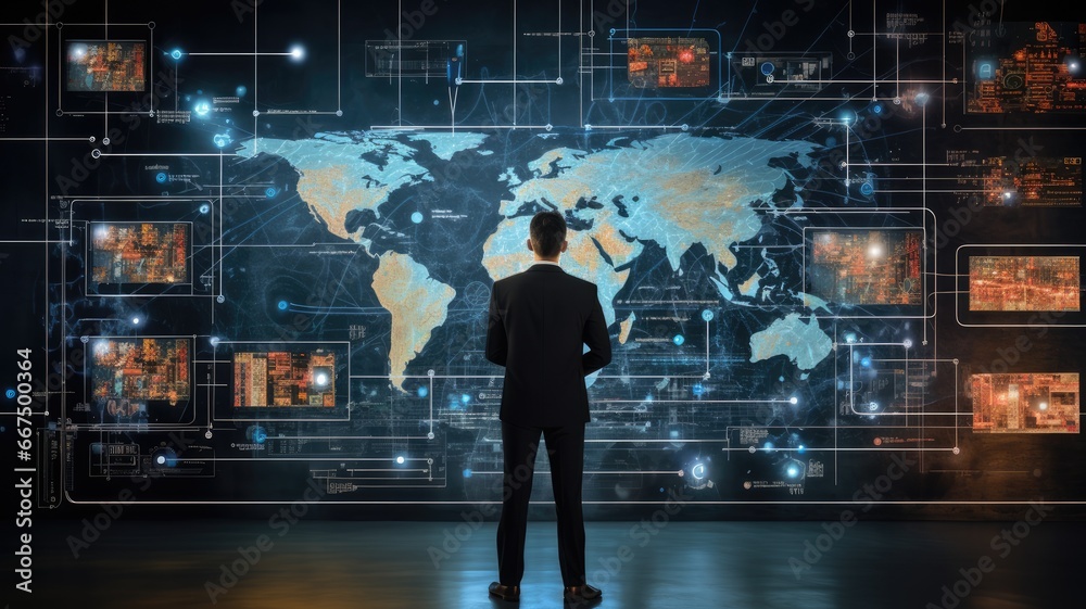 Leinwandbilder An image of a strategist planning the integration of digital technologies into an organization's operations