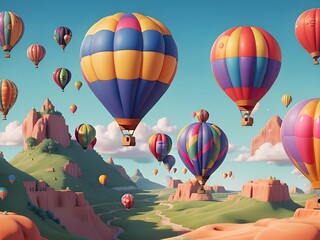 Fototapeta premium hot air balloon in the sky