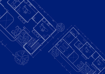 Floor plan designed building on the drawing.