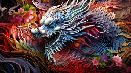 Chinese Happy New Year 2024. Year of Dragon.