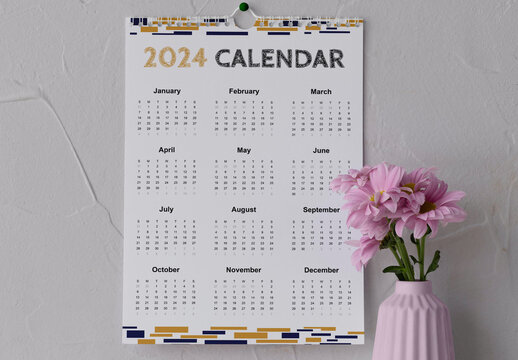Page Wall Calendar 2024