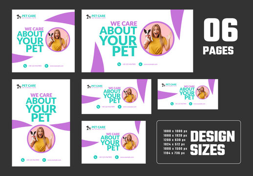 Pet Care Banner Ads Design