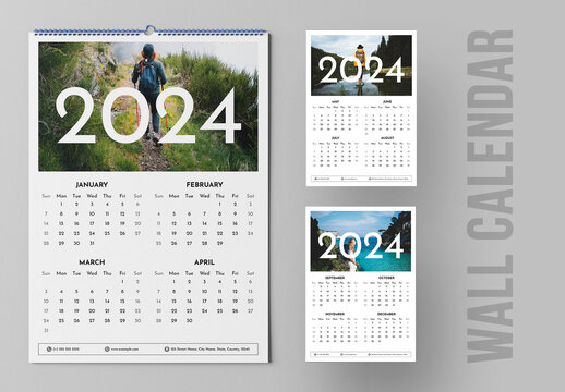 Wall Calendar 2024 Template