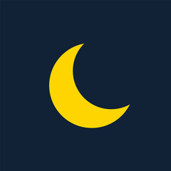 Obraz na płótnie Canvas Half moon. Weather illustration in flat design vector