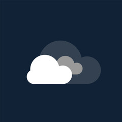 Cloudy. weather illustration in flat design vector.