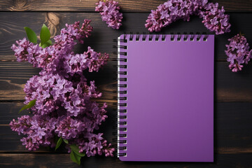 notebook and lilac
