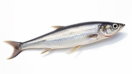 Naklejka premium anchovy isolated on the background, fresh fish
