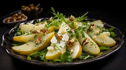 Refreshing Summer Salad with Juicy Pears,
