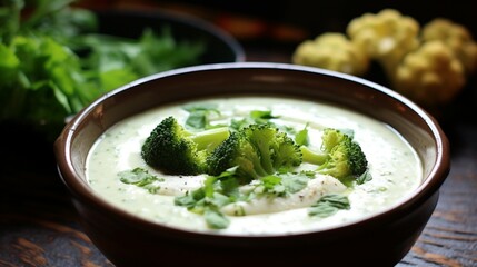 Simple and Healthy Gluten-Free, Low-Fat Cauliflower and Broccoli Soup,