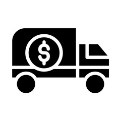 Cash Transfer Vehicle Icon Style