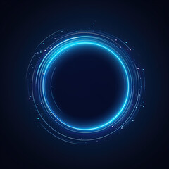 Technological luminous ring,created with Generative AI tecnology.