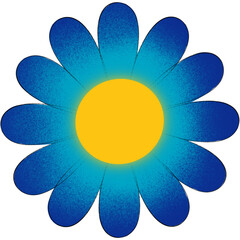 Simple Blue Flower Illustration